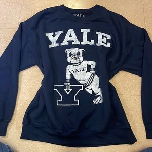 Tillys YALE Bulldog Womens Sweatshirt Navy Dark Blue